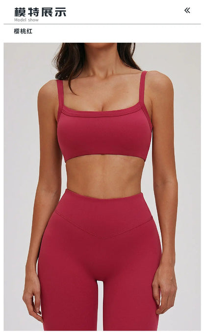Women's Sports Underwear Lnvisible Bra Breathable Comfortable Elastic Shockproof Underwear Without Steel Rings Sports Underwear