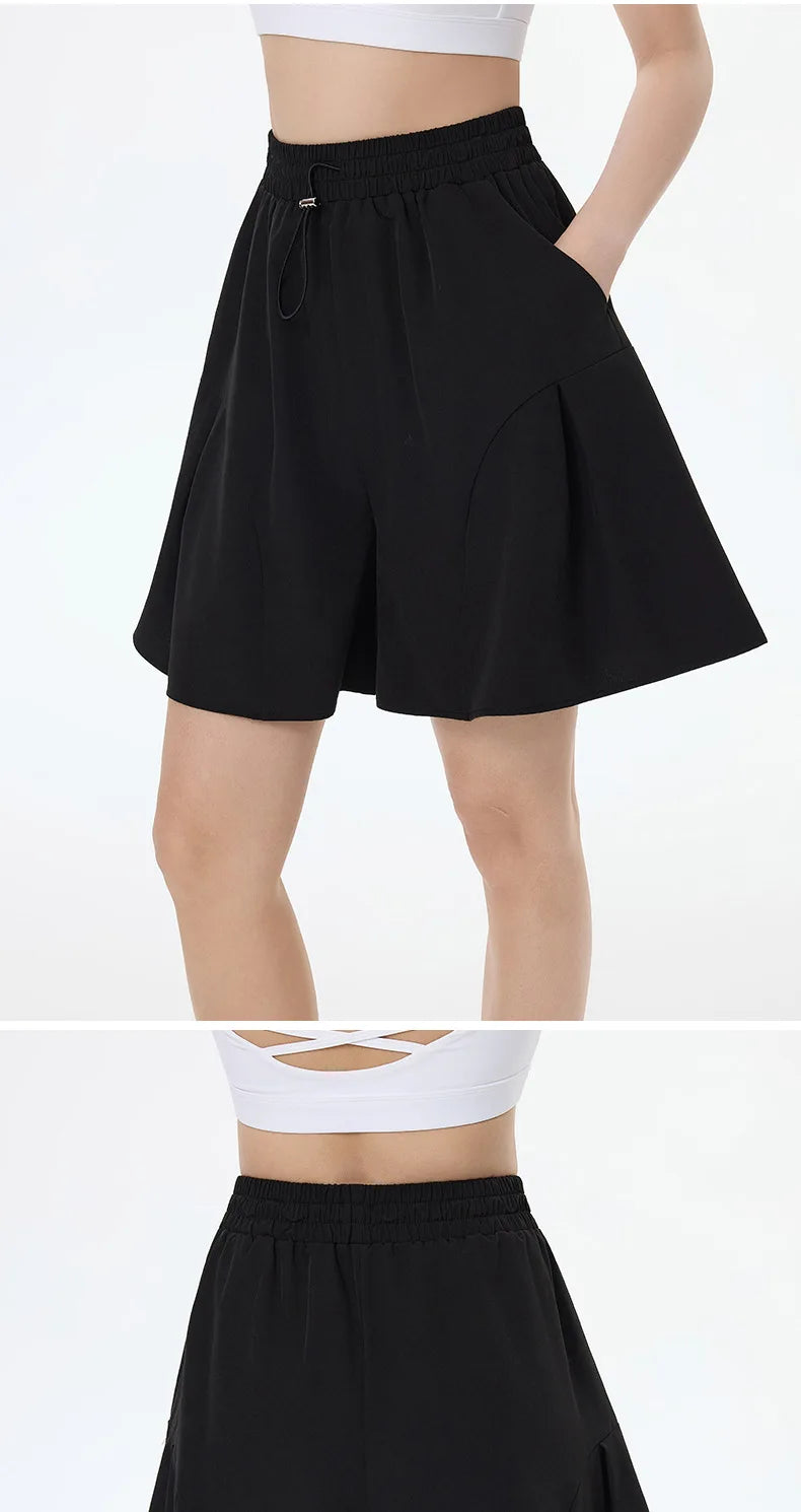 Female Yoga Wide-leg Shorts Workout Running Women FitnessWorkout Short For Ladies Gym Shorts Fitness Sportwear Summer Yoga Short