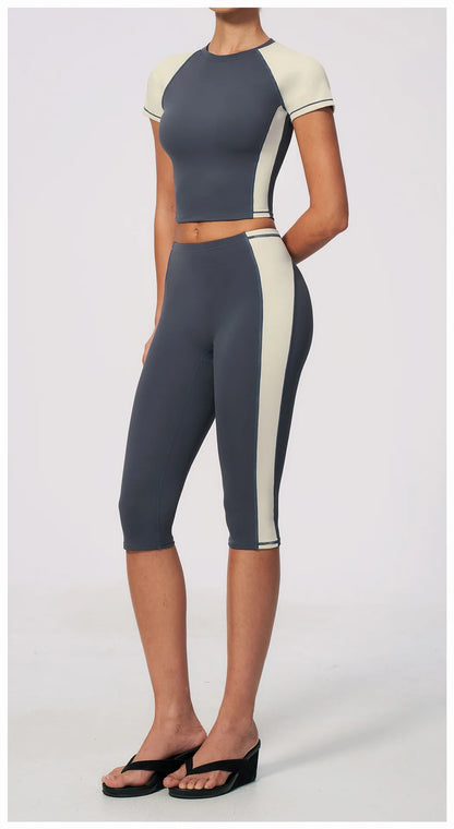 Summer Yoga Top Women Breathable Yoga Shirts Fitness Sports T-Shirts Gym Crop Top Light Weight Yoga Shirt Fitness Activewear