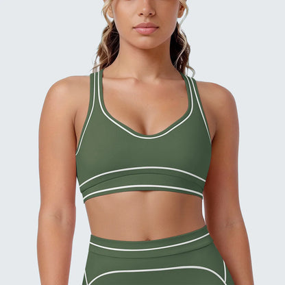 Sports Tank Top Women Sexy Fitness Bra Tights Backless Gym Clothe Underwear Yoga Bras High Running Training Shockproof Chest Pad