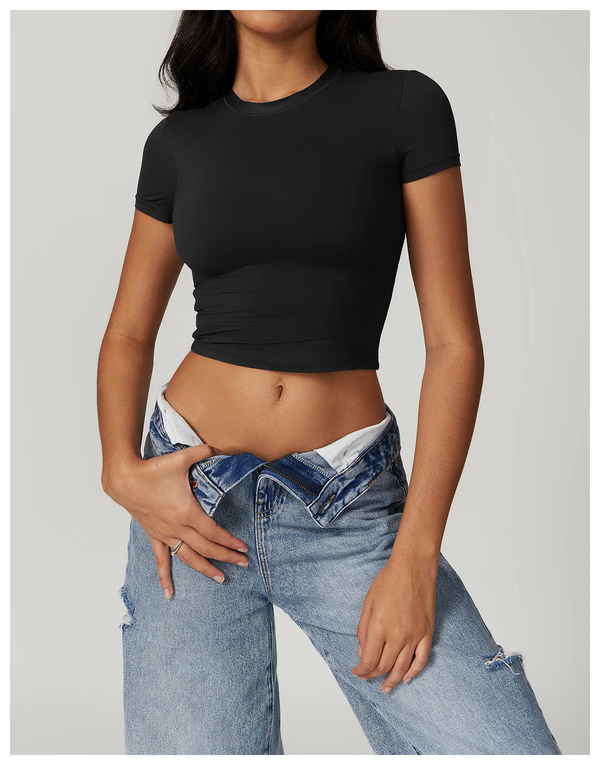 New Sexy Women Yoga T-Shirt Sports Gym Leaky navel Tops Gym Training Shirt Fitness Short Sleeve Yoga Running Workout Tracksuit