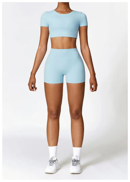 Women Yoga Shorts Fitness Shorts Running Cycling Shorts Breathable Sports Leggings High Waist Summer Workout Gym Push Up Shorts