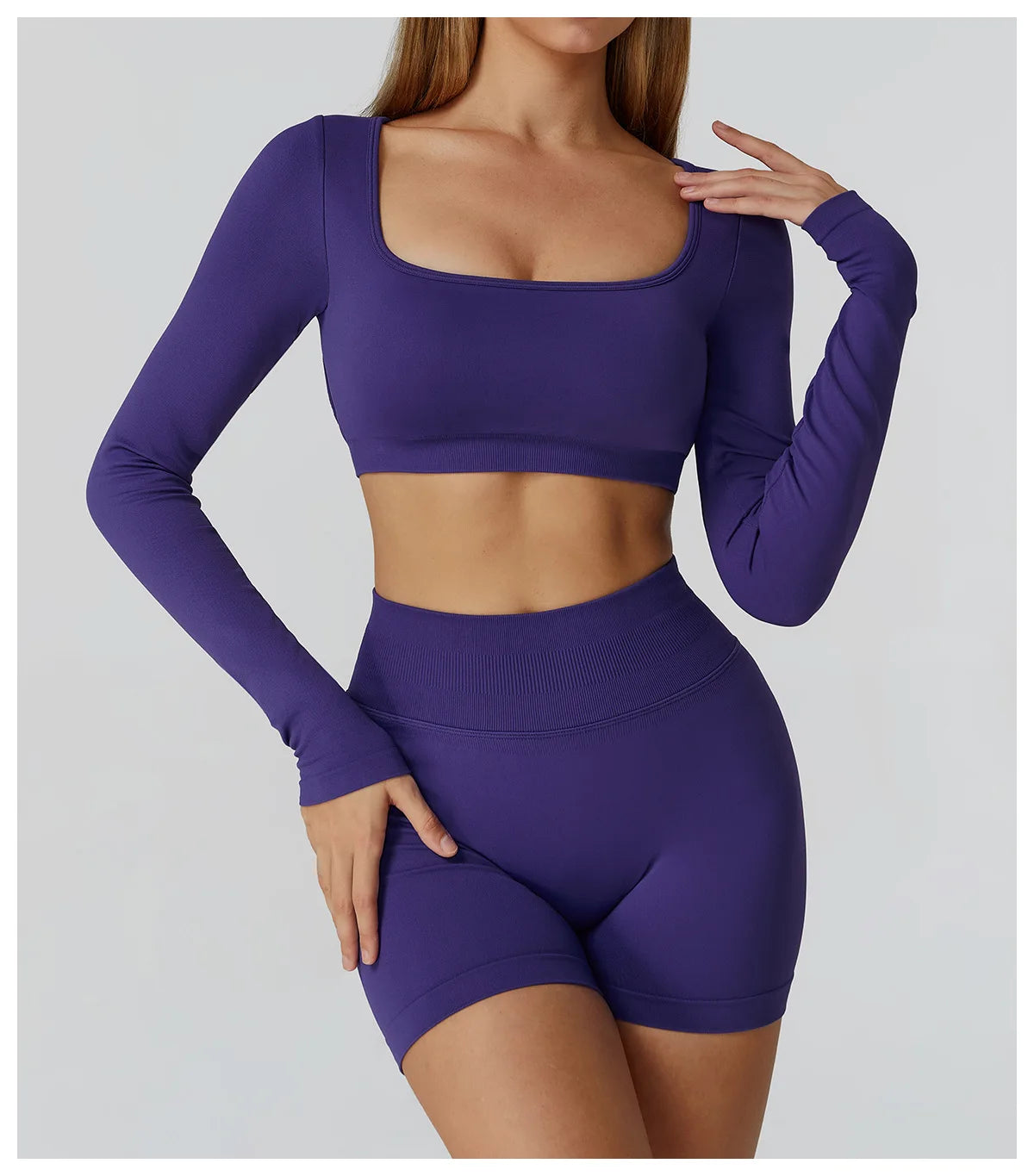Women's Yoga Top Seamless Long Sleeved Sports Wear Workout Tops T-shirt Fitness Running Hollow out Backless Gym Woman SportShirt