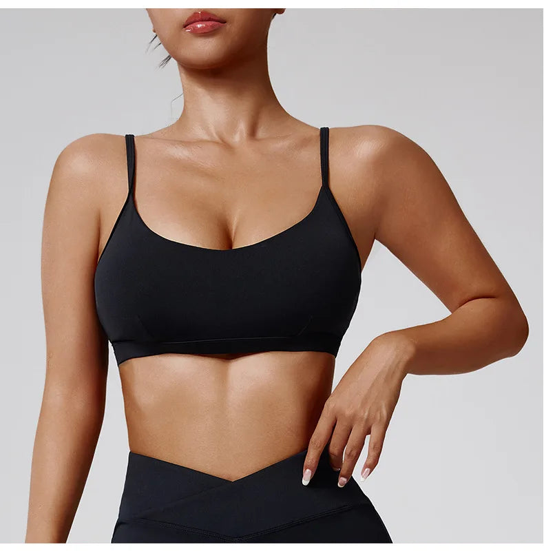 Women's Sports Bra Sexy Beautiful Back Breathable Bra Top Push Up Fitness Bra Yoga Gym Workout Bra Fitness Top Sports
